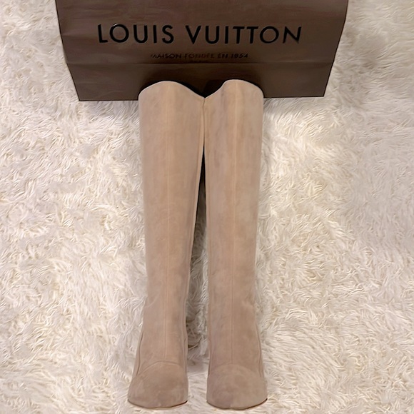 Louis Vuitton Suede Knee High Boots - Picture 1 of 10